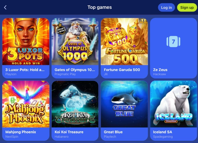 DK88 top slot games screen accessible through the mobile browser without installing the app